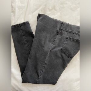 black jeans stretch petite medium flat front elastic waist 101206 012020